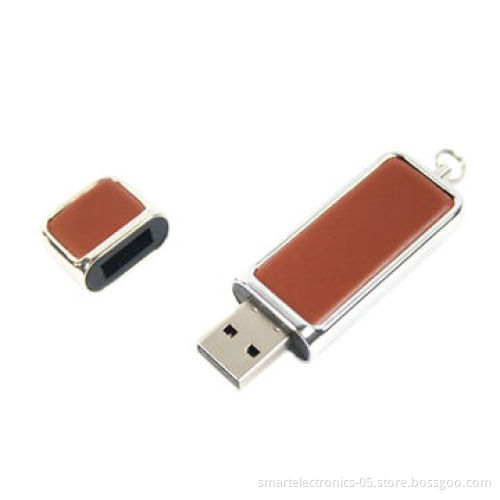 Leather simple USB flash drives, 64MB-128GB, free your logo printing, engrave, package, no MOQ